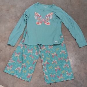 Kids Butterfly Pajamas in Teal